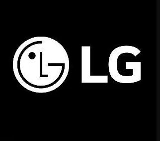 LG utiliza uma variação do próprio logo “LG Red” nas cores preto e branco